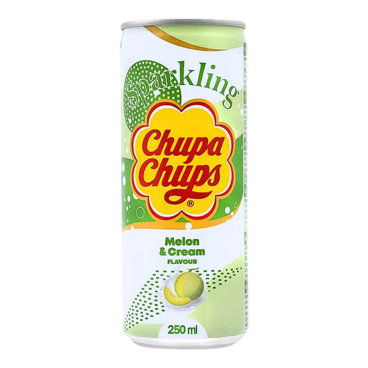 Bebida Chupa Chups Sparkling Melão Nata lata 250ml refrigerante
