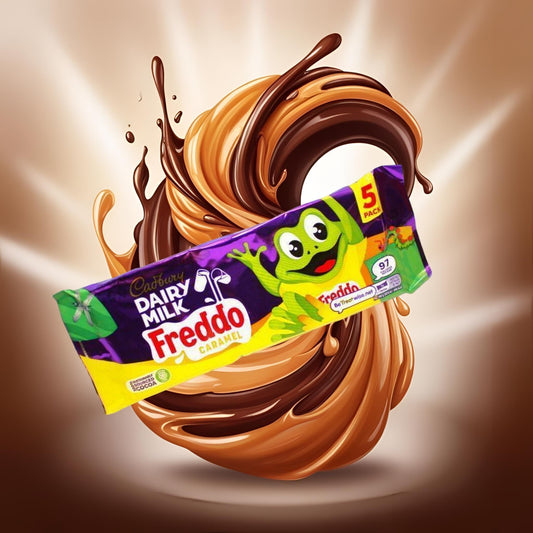 Pack Cadbury Freddo Caramel chocolate inglês com recheio cremoso sapo frog caramelo