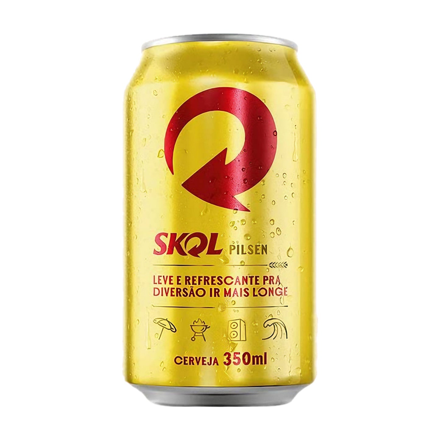 Cerveja Skol Pilsen lata gelada refrescante 330ml importada Brasil