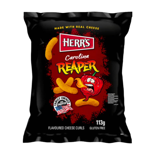 Herrs Carolina Reaper Flavored Cheese Curls 113g aam