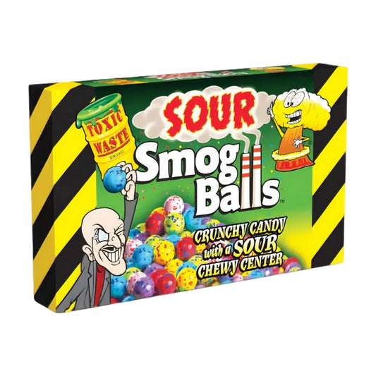 Embalagem colorida Toxic Waste Sour Smog Balls rebuçados ácidos