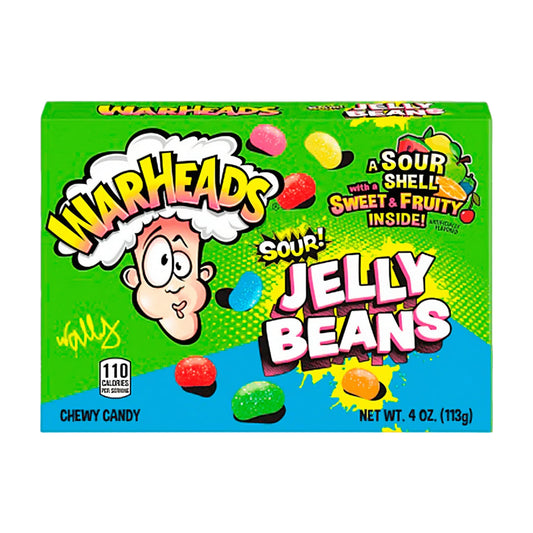 Warheads Sour Jelly Beans gomas ácidas coloridas embalagem americana