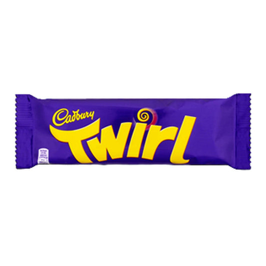 Cadbury Twirl chocolate ao leite em camadas embalagem individual